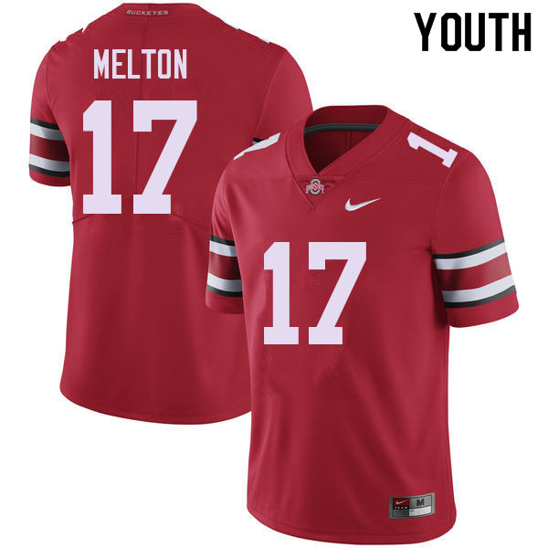 Youth #17 Mitchell Melton Ohio State Buckeyes College Football Jerseys Sale-Red